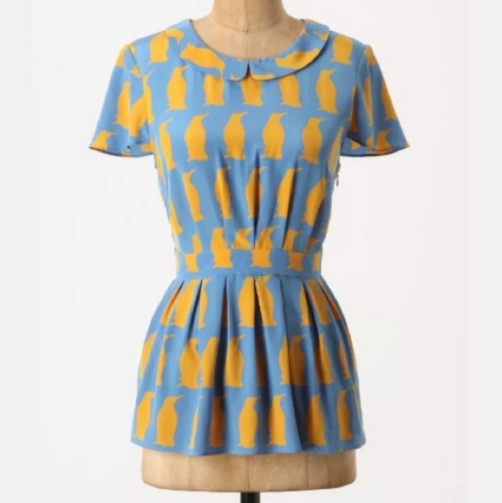 ANTHROPOLOGIE Charlotte Taylor Adelie Silk Top